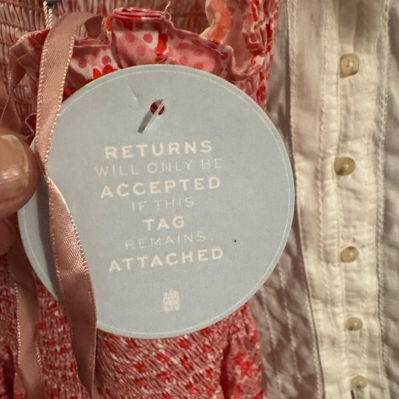 Hill House Pink & Red Mini Dress with Patterned Tie Straps - Picture 13 of 13